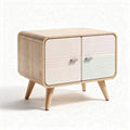 Wooden Nightstand with Two Doors for Bedroom Storage – 60 x 40 x 50cm