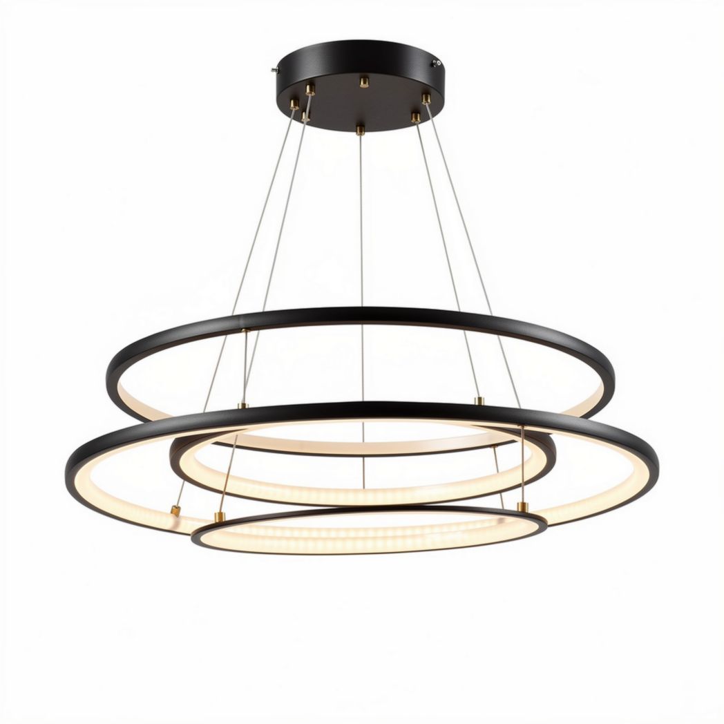 Suspended Circular LED Ceiling Light – Suitable for Modern Interiors – Aluminum and Acrylic Material – 30 x 30 x 5cm