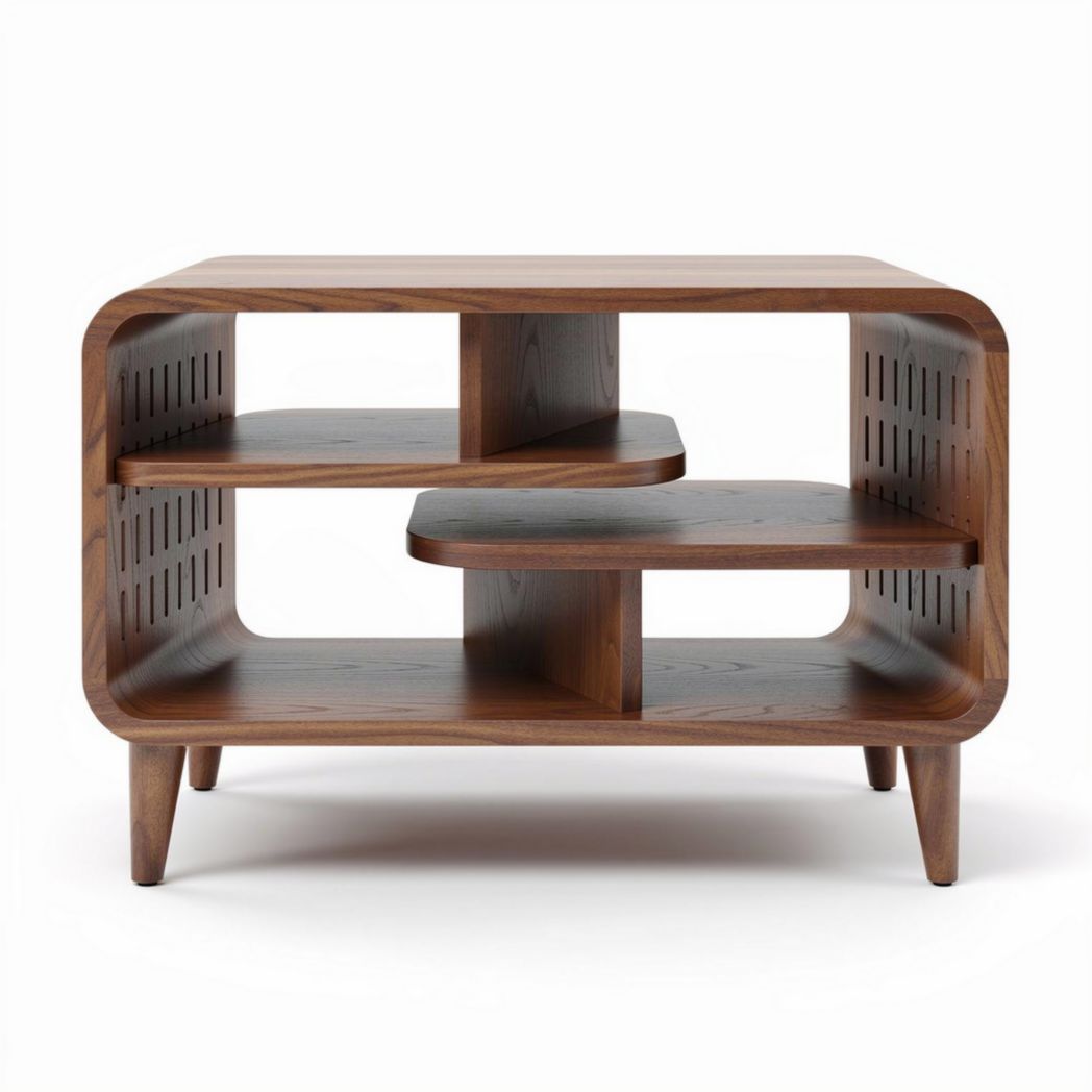 Wooden Coffee Table for Living Room Use with Open Shelving – 60 x 40 x 45cm
