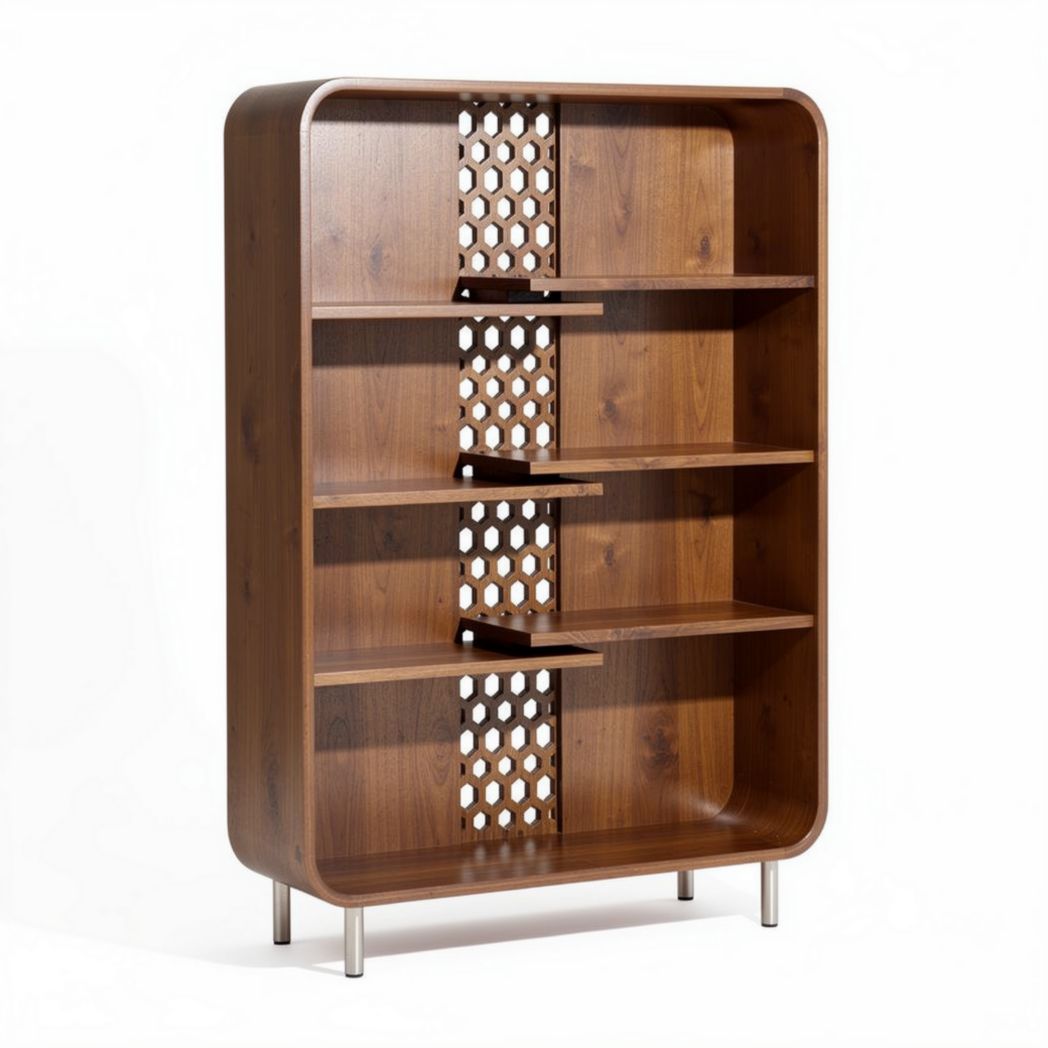Wooden Bookshelf with Open Shelves – Suitable for Living Room or Office – Made of Engineered Wood – 80 x 30 x 120cm