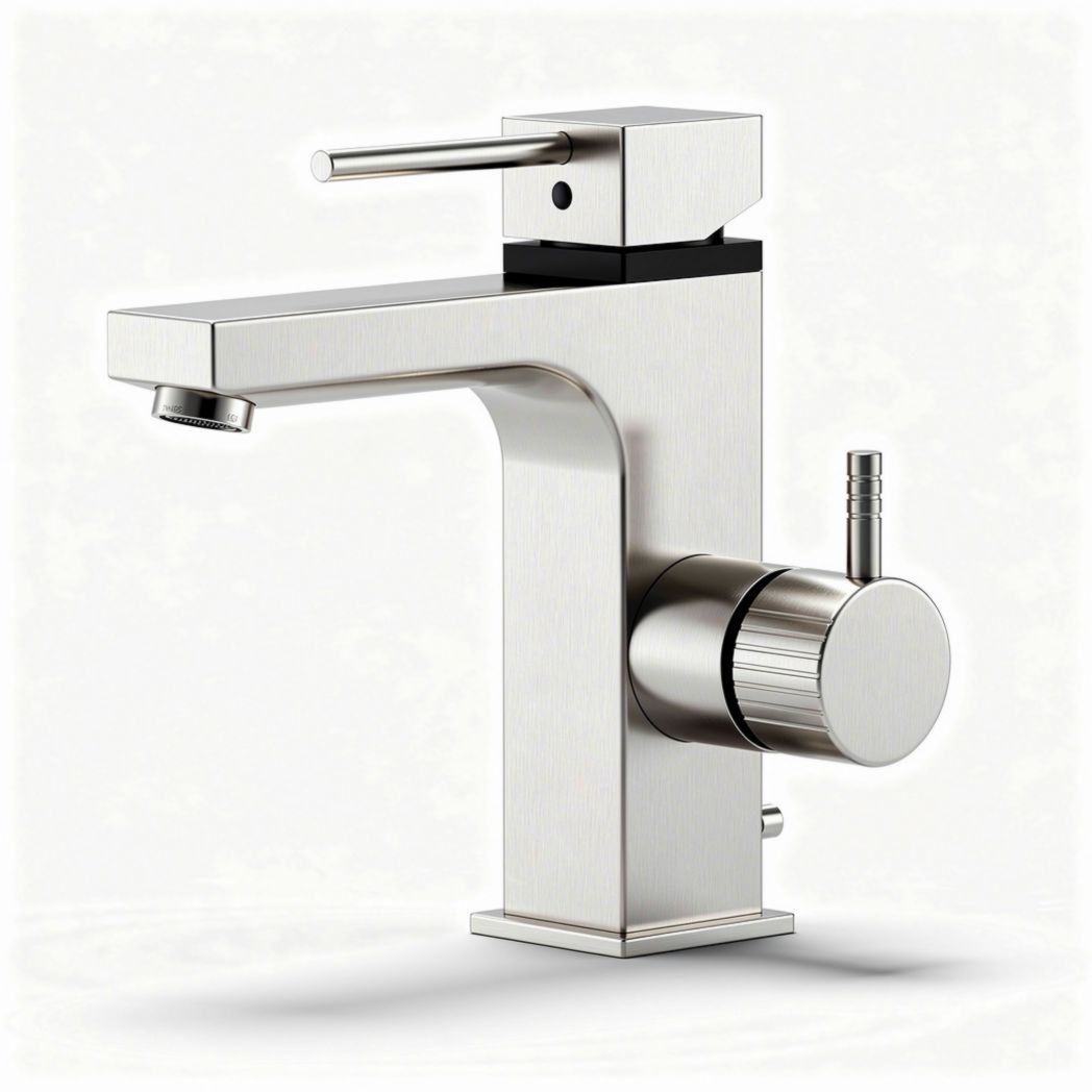 Brushed Nickel Bathroom Sink Faucet – Designed for Home Use – Stainless Steel – 25 x 15 x 10cm