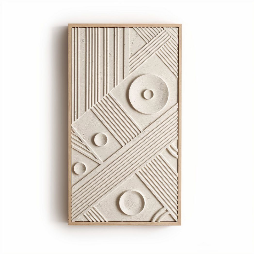 Textured Wall Art Frame – Suitable for Home or Office Decor – Made of Wood and Fabric – 45 x 60 x 5cm