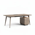 Office Desk with Mobile Storage Unit for Workspace Organization – Wood and Metal Construction – 150 x 75 x 75cm